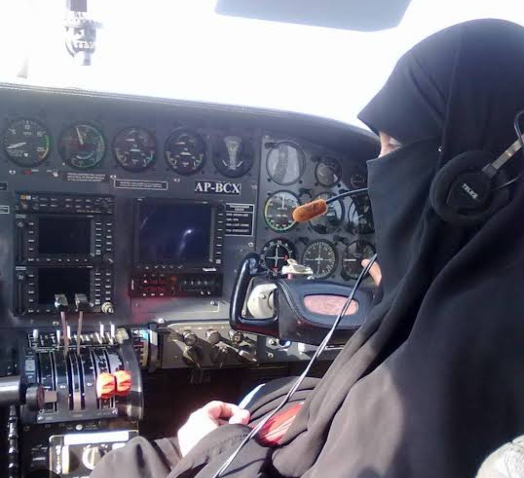 Dr Shahnaz Laghari, first female hijabi pilot